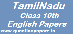 TNBSE SSLC English Sample Papers Download PDF|Tamil Nadu 10th Eng Papers