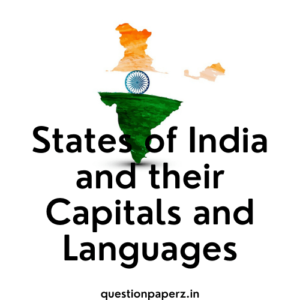 States of India and their Capitals and Languages