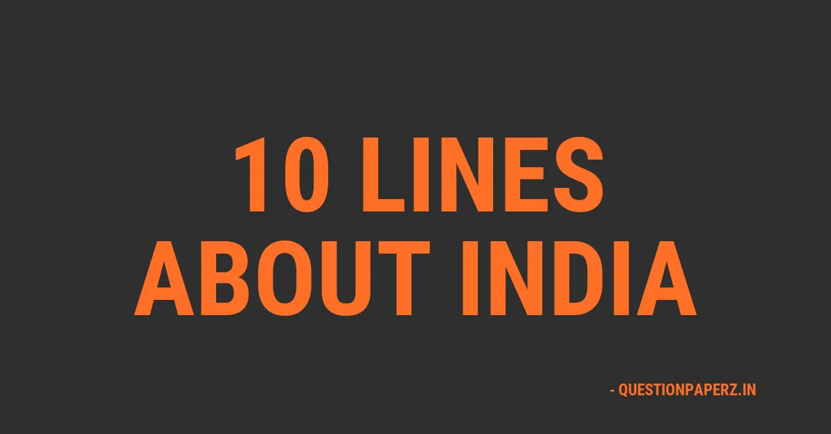 10 lines about India