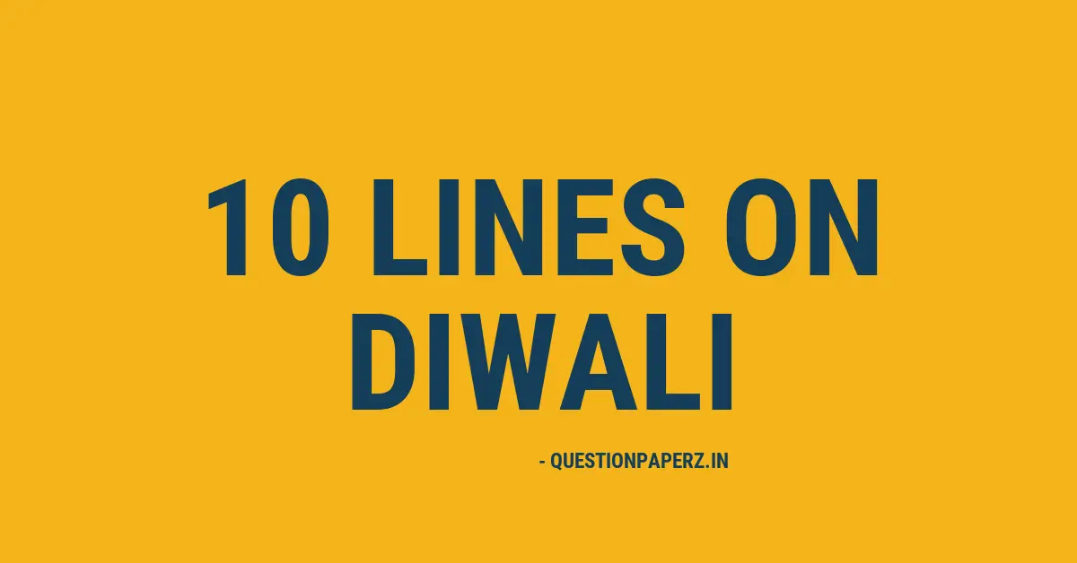 10 lines on Diwali