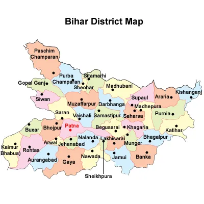 Bihar Districts Map