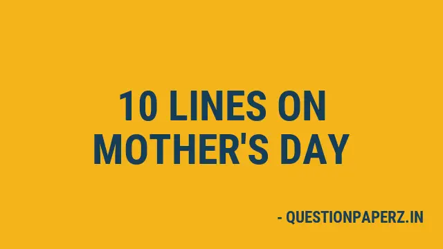 10 lines on mother's day