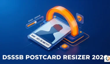 DSSSB 5x7 Postcard Size Photo Resizer Tool Icon with Name and Date Label 2026