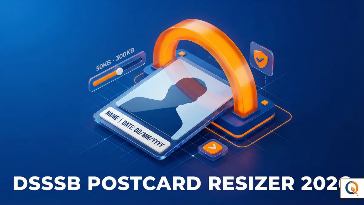 DSSSB 5x7 Postcard Size Photo Resizer Tool Icon with Name and Date Label 2026